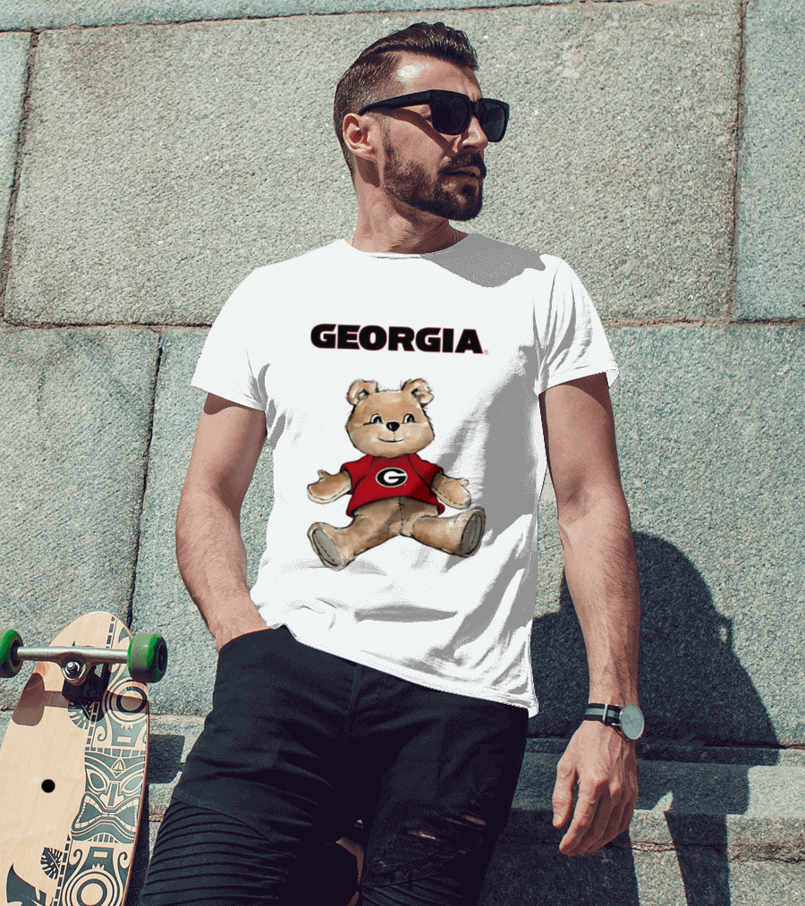 Georgia Bulldogs Teddy Bear With G Logo Classic Cartoon T-Shirt