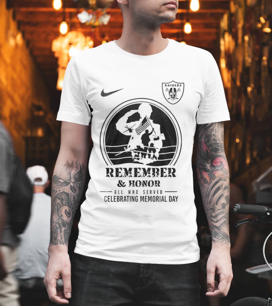 Las Vegas Raiders Nike Memorial Day Remember Honor We Owe Them All Raiders T-Shirt