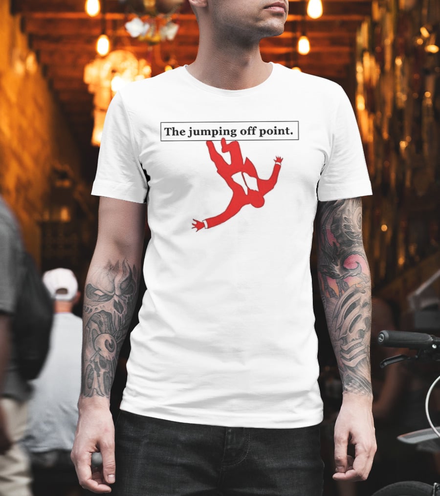 The Jumping Off Point Red Silhouette Skydiver T-Shirt