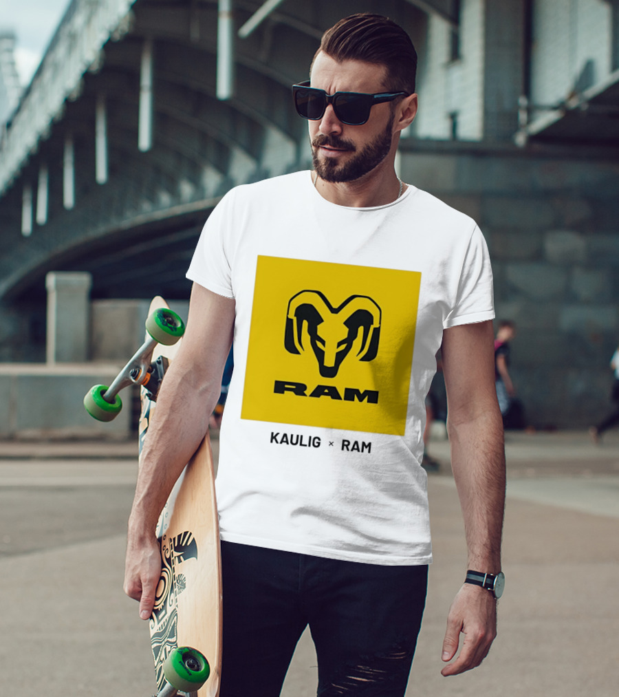 KAULIG X RAM Bold Yellow Icon Collaboration T-Shirt
