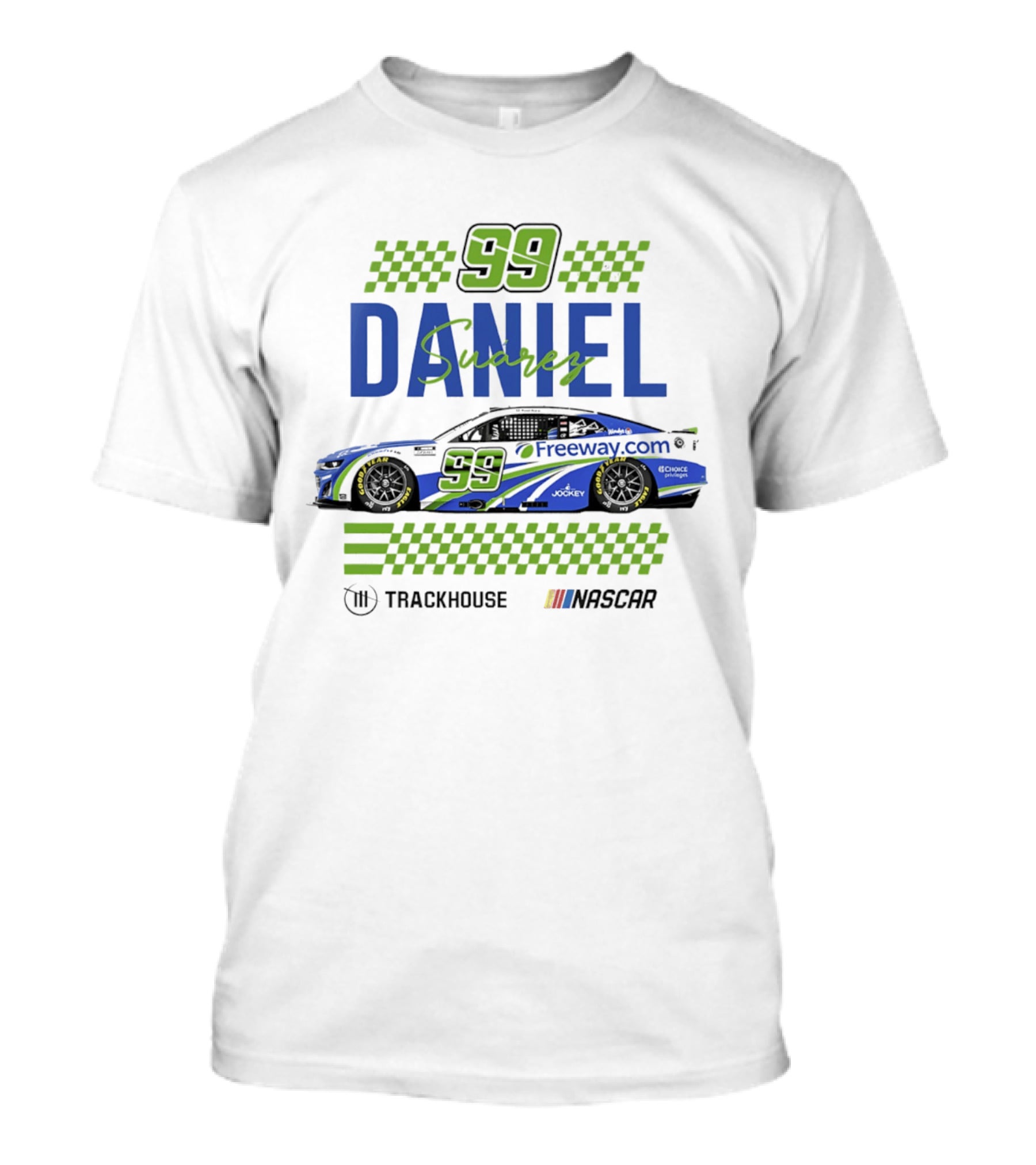 Daniel Suarez 99 Trackhouse Racing Nascar Freeway.com T-Shirt
