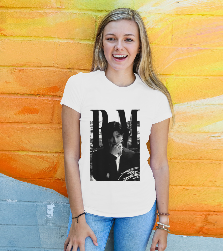 RM Namjoon BTS Arirang World Tour 2026 Signature Black And White T-Shirt