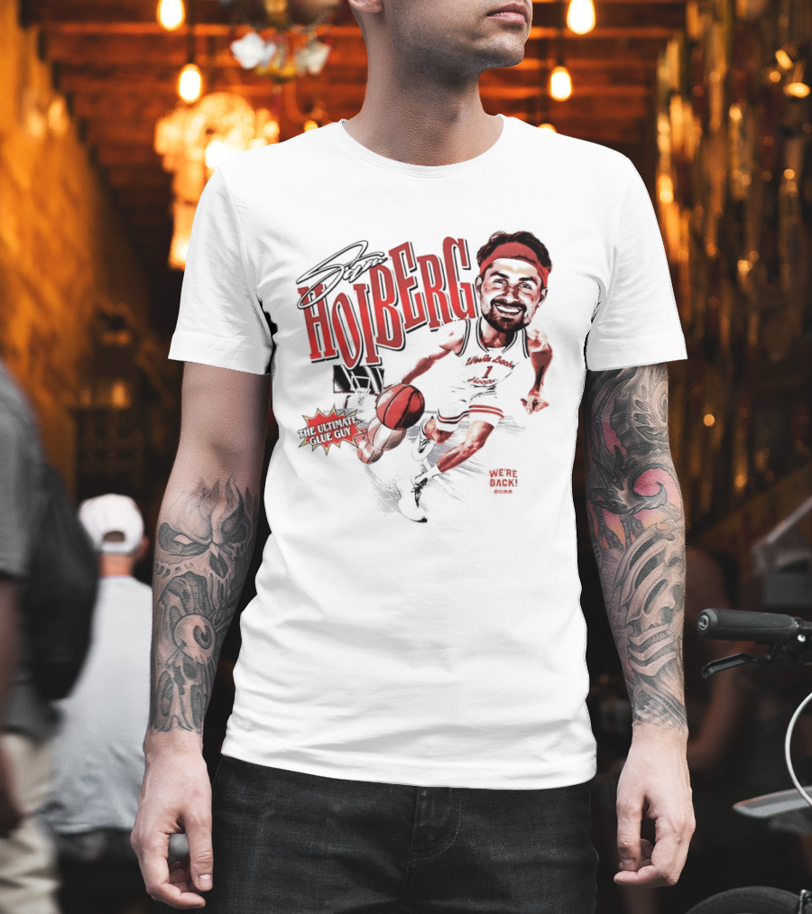 Sam Hoiberg Nebraska Cornhuskers Basketball Player Dribbling T-Shirt