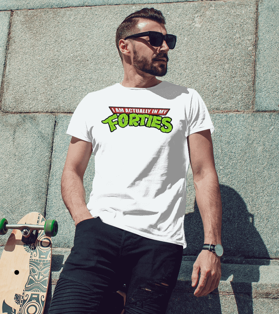 I Am Actually In My Forties Retro Hero T-Shirt