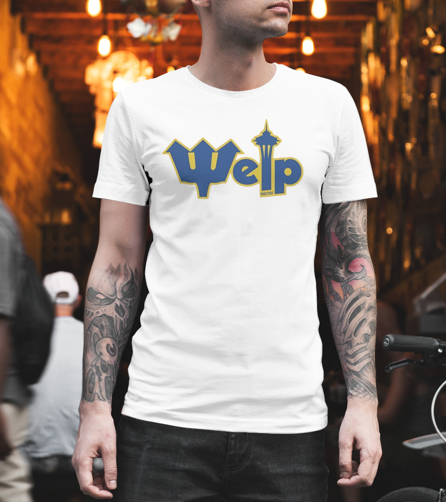 Welp Pugetstout Seattle Space Needle Iconic Mashup T-Shirt