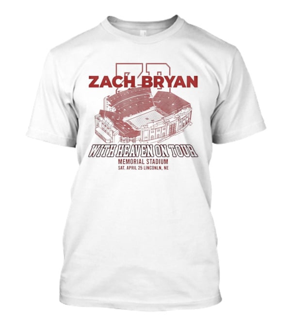 Zach Bryan With Heaven On Tour Memorial Stadium Lincoln Nebraska 2026 T-Shirt