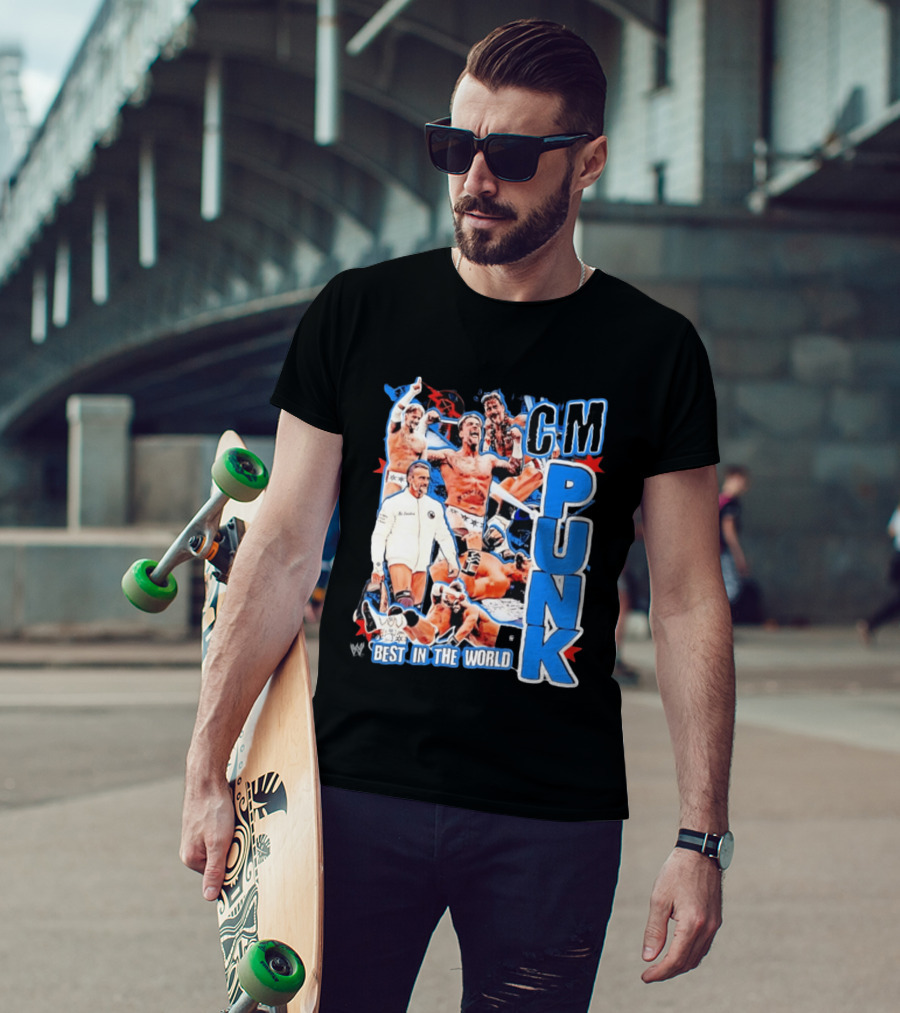 CM Punk Best In The World Pro Wrestling Collage CM Punk T-Shirt
