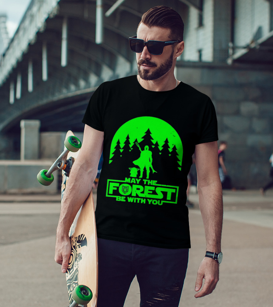 May The Forest Be With You Star Wars Trees And Characters T-Shirt