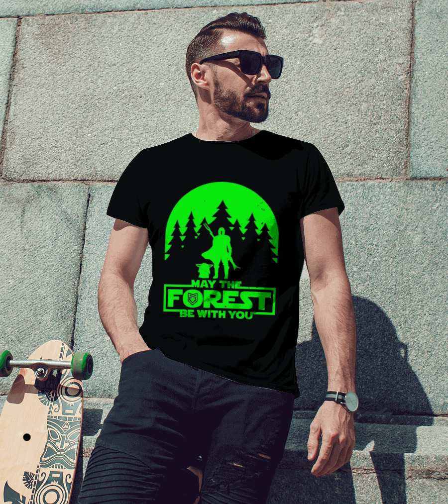 May The Forest Be With You Star Wars Trees And Characters T-Shirt