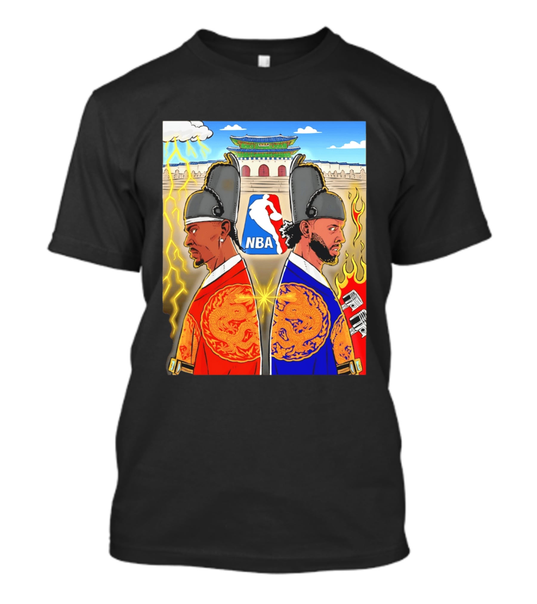 Shai Gilgeous Alexander Cade Cunningham 2026 NBA Korea Dragons Gyeongbokgung Palace T-Shirt