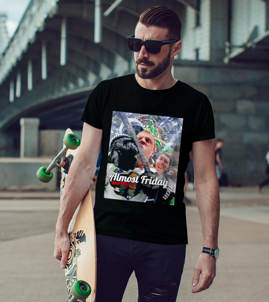 Almost Friday Hockey Hit Minnesota Wild Fan Celebration T-Shirt