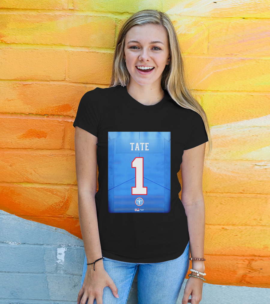 Carnell Tate 1 Jersey Tennessee Titans NFL 2026 Draft T-Shirt