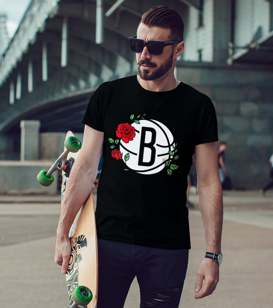 Brooklyn Nets B Roses Sant Jordi's Day Coach Fernández T-Shirt