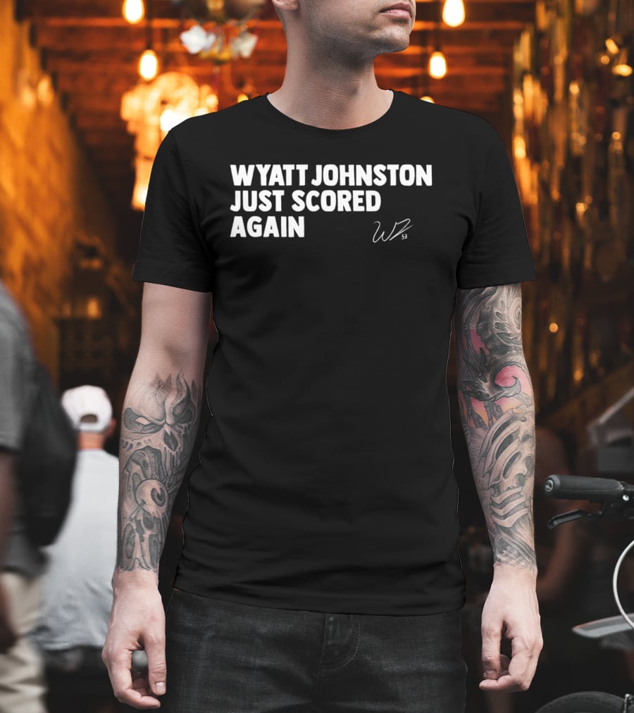 Wyatt Johnston Scored Again WP Signature T-Shirt