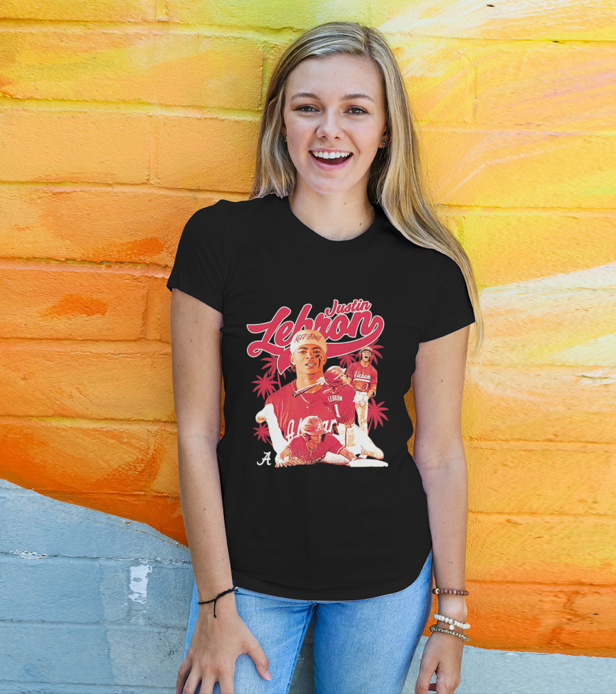 Justin Lebron Alabama Baseball Keep Going Collage T-Shirt