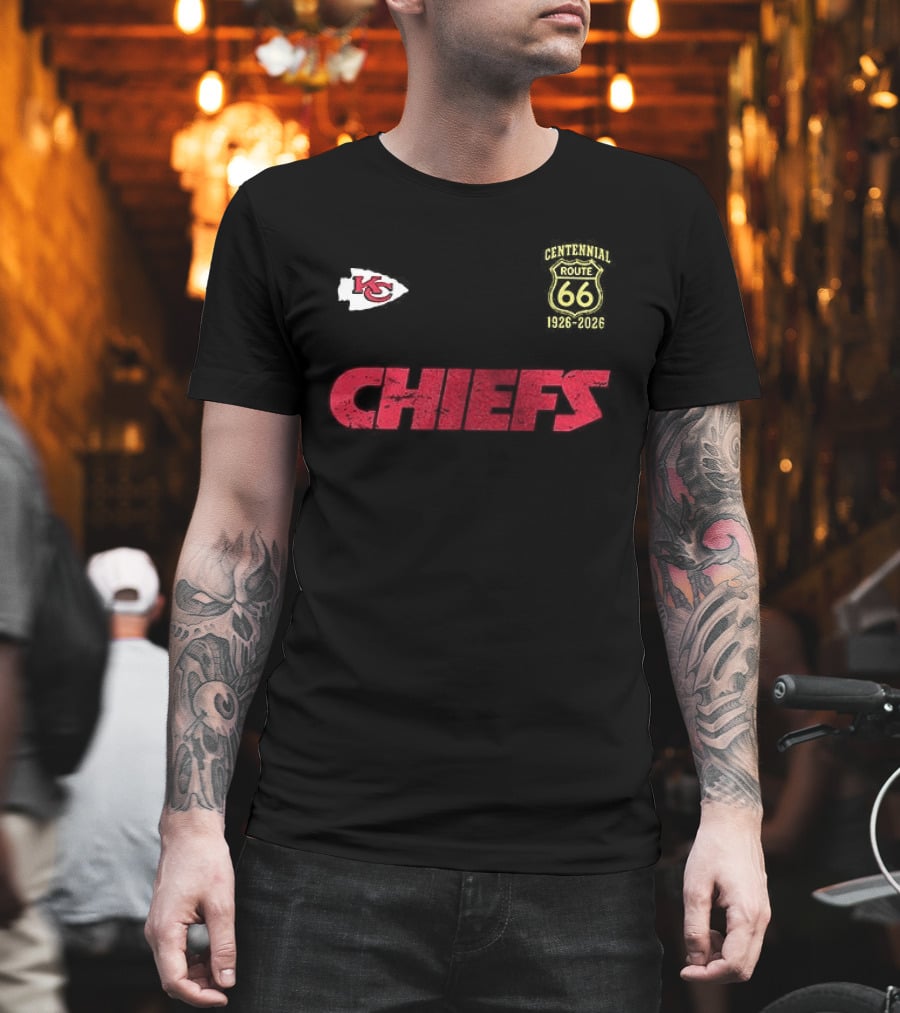 Kansas City Chiefs Route 66 Centennial 100th Anniversary T-Shirt