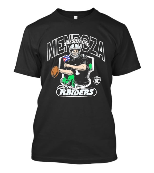 Fernando Mendoza Las Vegas Raiders Football Player Caricature T-Shirt