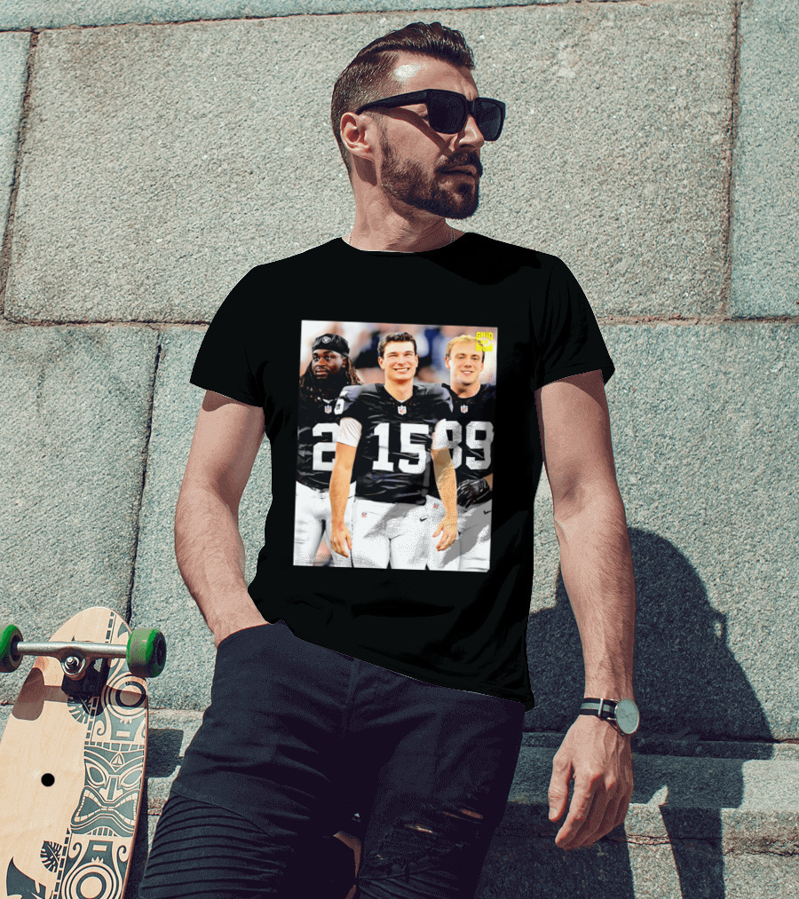 Las Vegas Raiders Kirk Cousins Fernando Mendoza Ashton Jeanty Gridiron T-Shirt