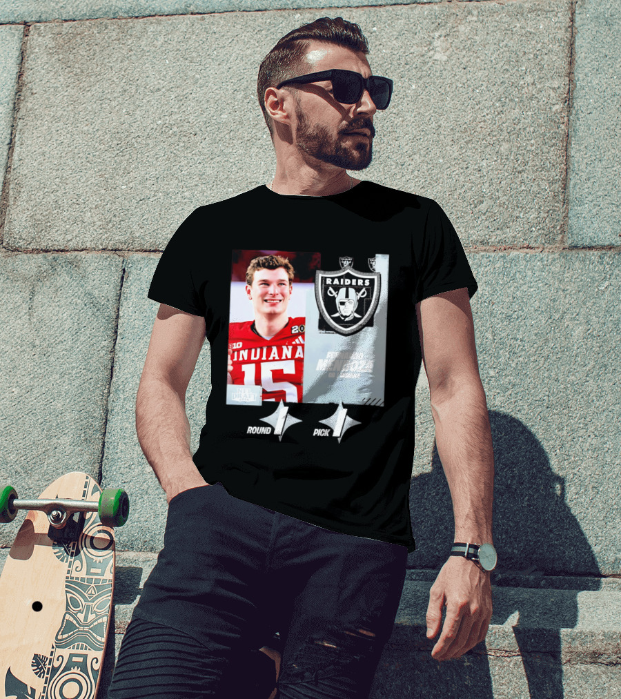 Fernando Mendoza QB Indiana Las Vegas Raiders Round 1 Pick 1 NFL Draft 2026 T-Shirt