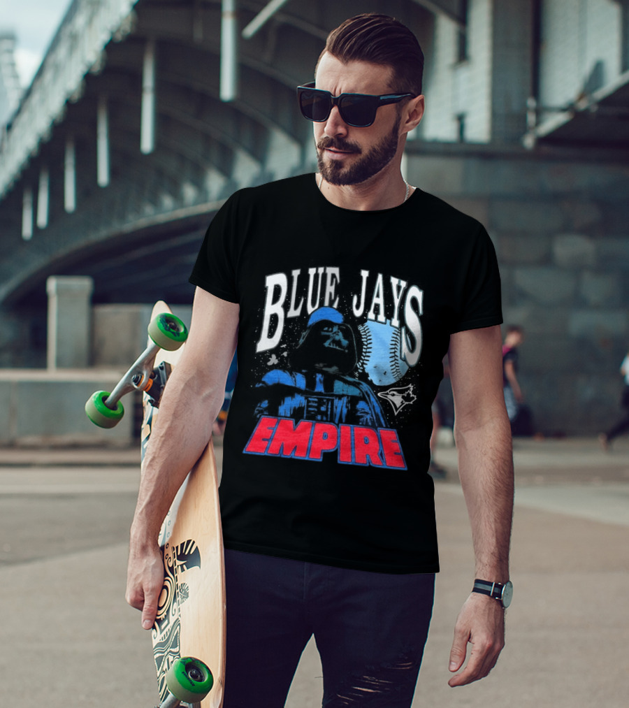 Star Wars MLB Crossover Blue Jays Empire Collaboration T-Shirt