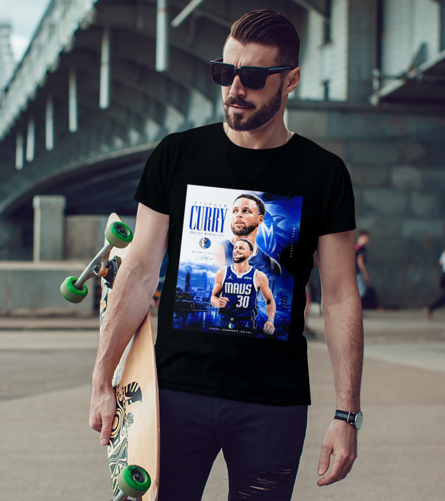Stephen Curry Dallas Mavericks Welcome To Dallas Legacy Leadership Mavs 30 T-Shirt