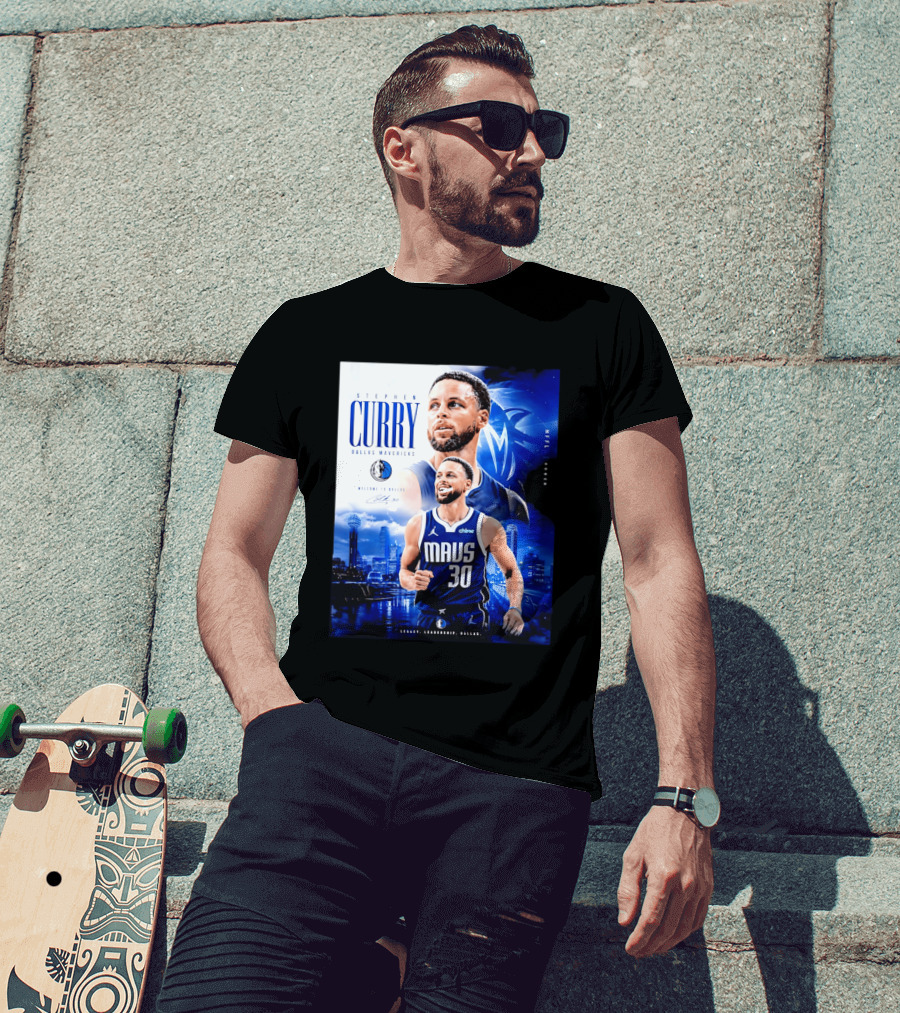 Stephen Curry Dallas Mavericks Welcome To Dallas Legacy Leadership Mavs 30 T-Shirt