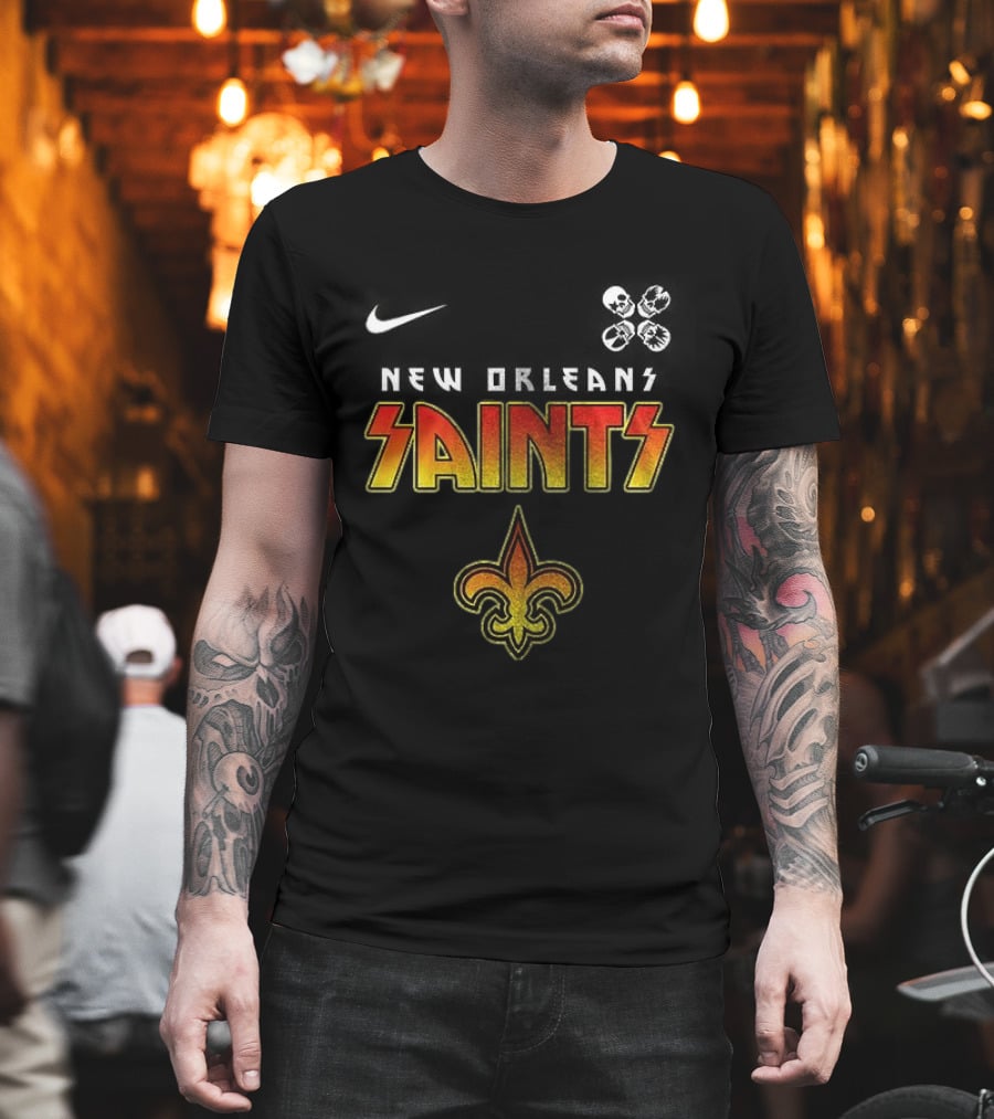 New Orleans Saints Rock And Roll Abbey Road T-Shirt