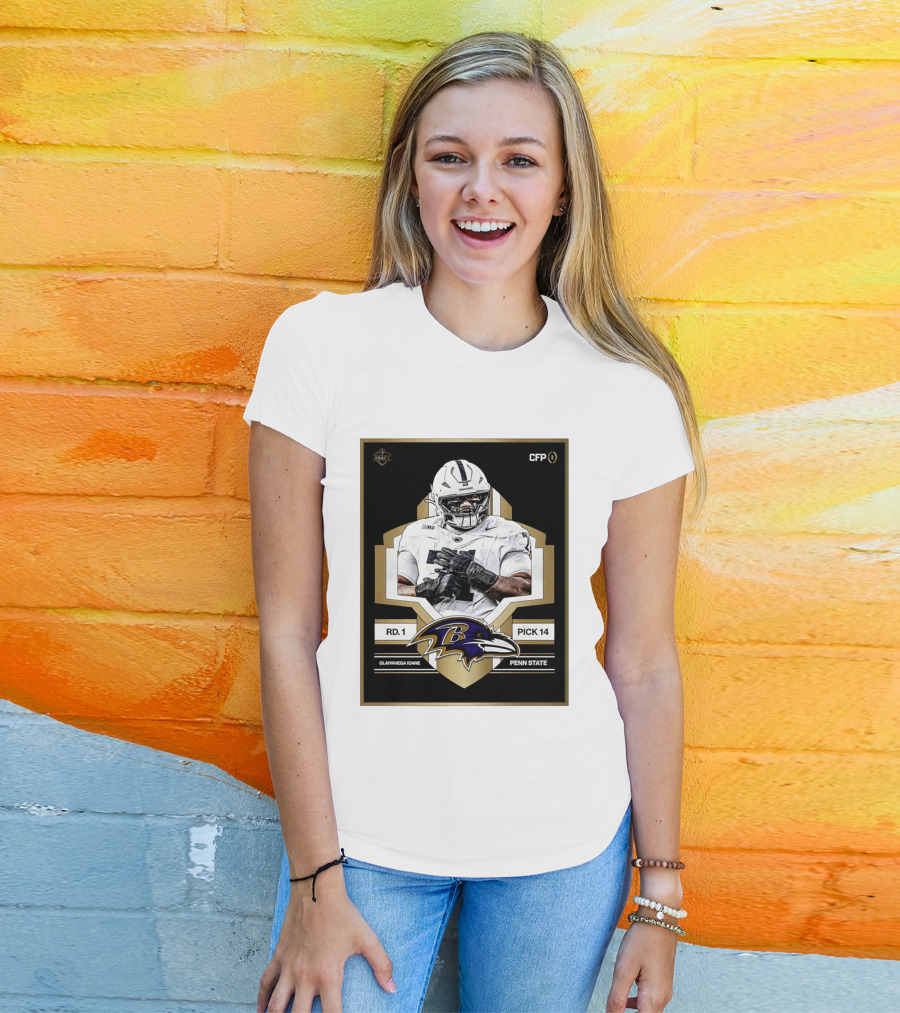 Baltimore Ravens Round 1 Pick 14 Penn State Olaivavega Ioane Draft 2026 T-Shirt