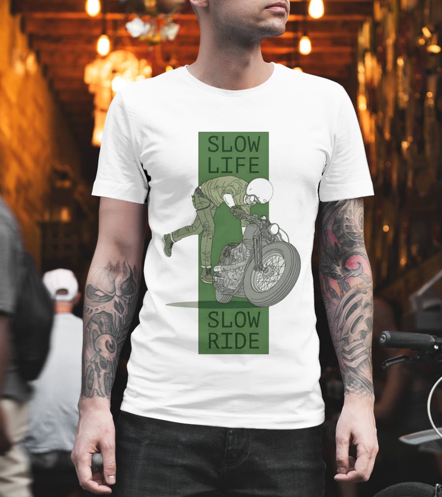 Biker Slow Life Slow Ride Motorcycle Adventure T-Shirt