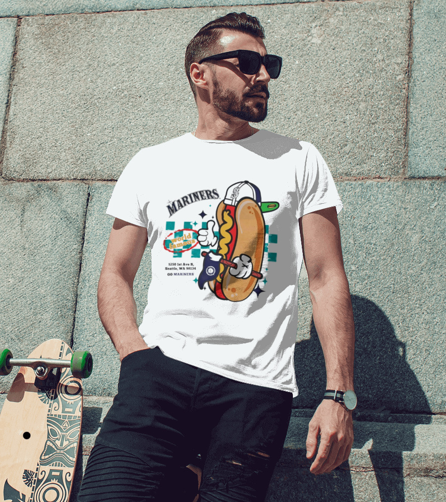 Mariners Concessions Classic Hot Dog Safeco Field Seattle WA #GoMariners T-Shirt