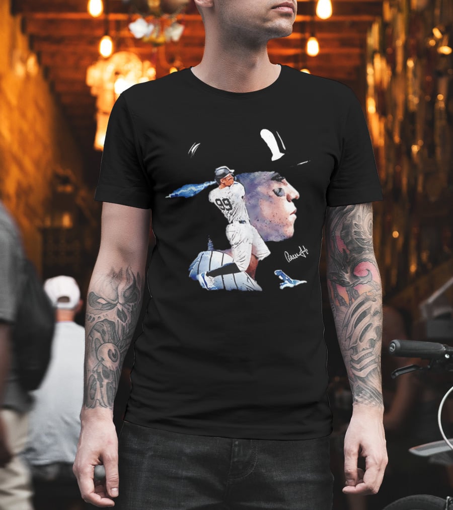 Aaron Judge New York Yankees Baseball Comic Art Jersey Number 99 T-Shirt