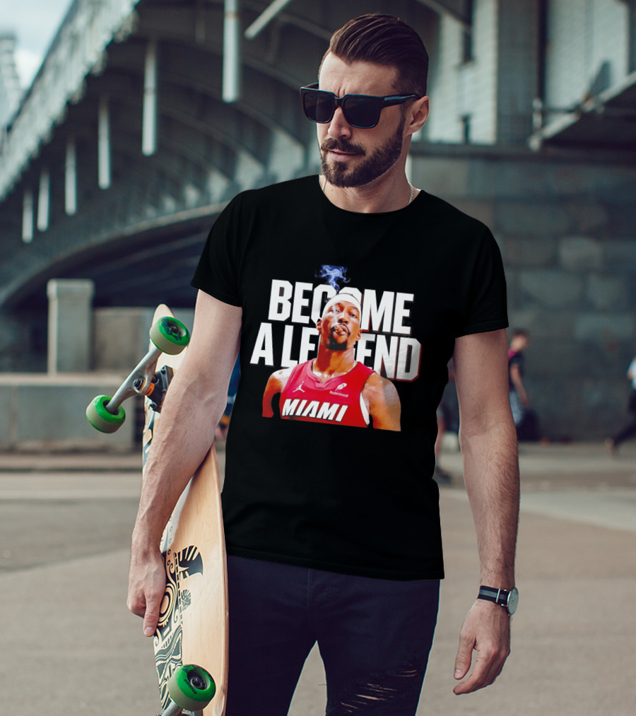 Bam Adebayo Miami Heat Become A Legend Smoking Cigar T-Shirt