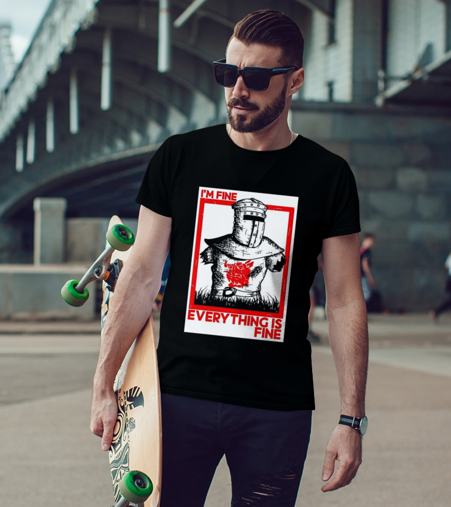I'm Fine Everything Is Fine Black Knight Monty Python And The Holy Grail T-Shirt