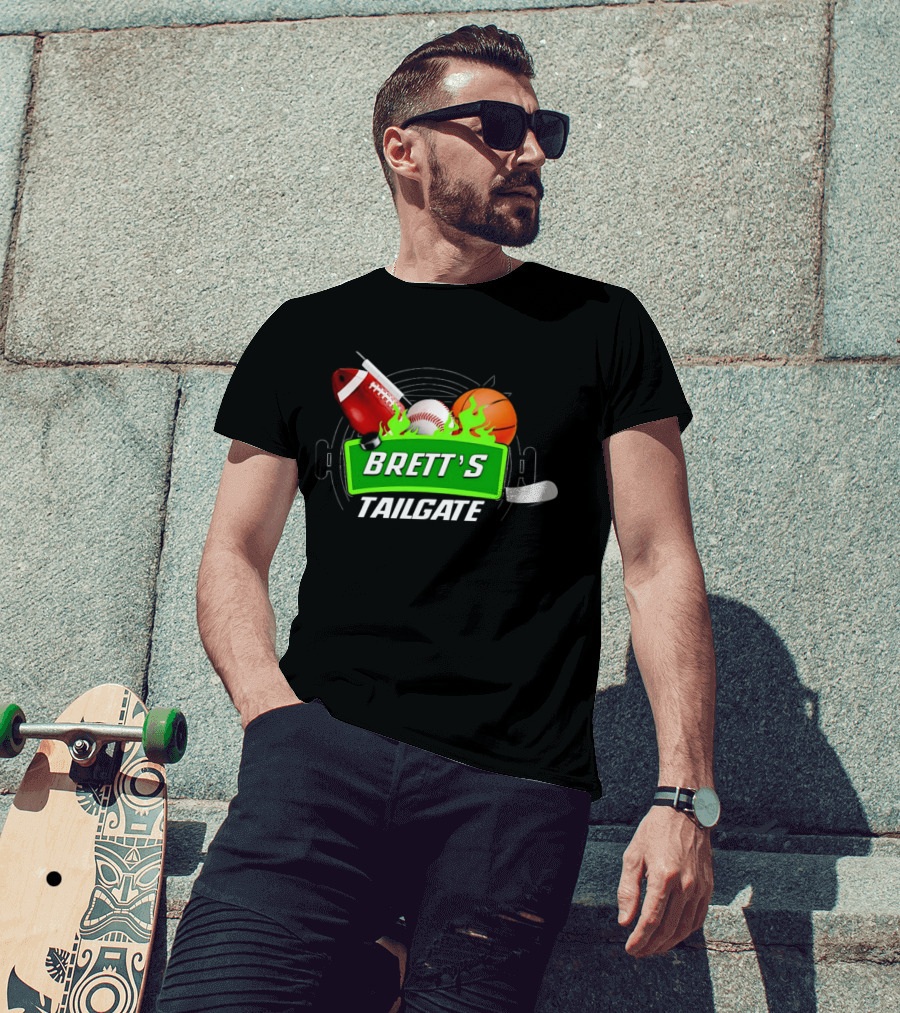 Brett's Tailgate Football Baseball Basketball Hockey Sports T-Shirt