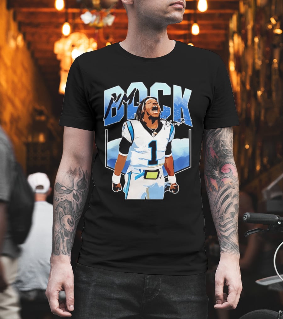 Carolina Panthers Cam Newton I'm Back Celebration Football T-Shirt