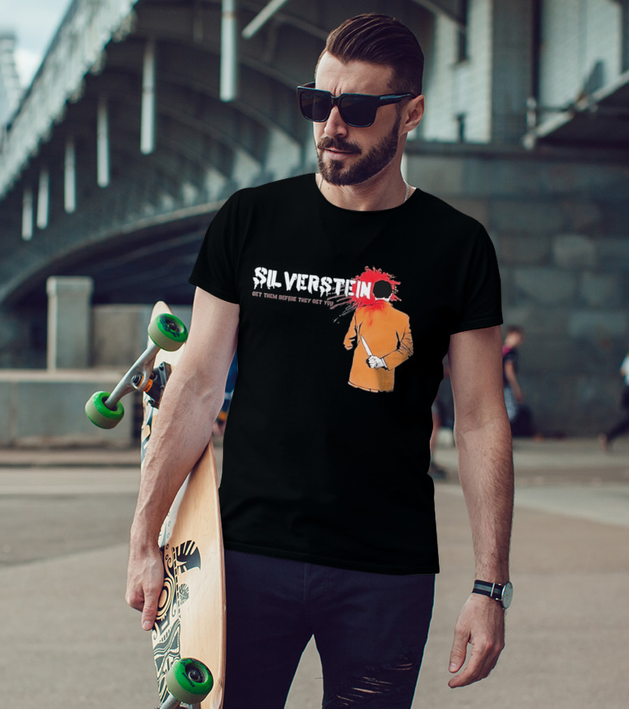 Silverstein Get Them Before They Get You Knife And Bloodstain T-Shirt