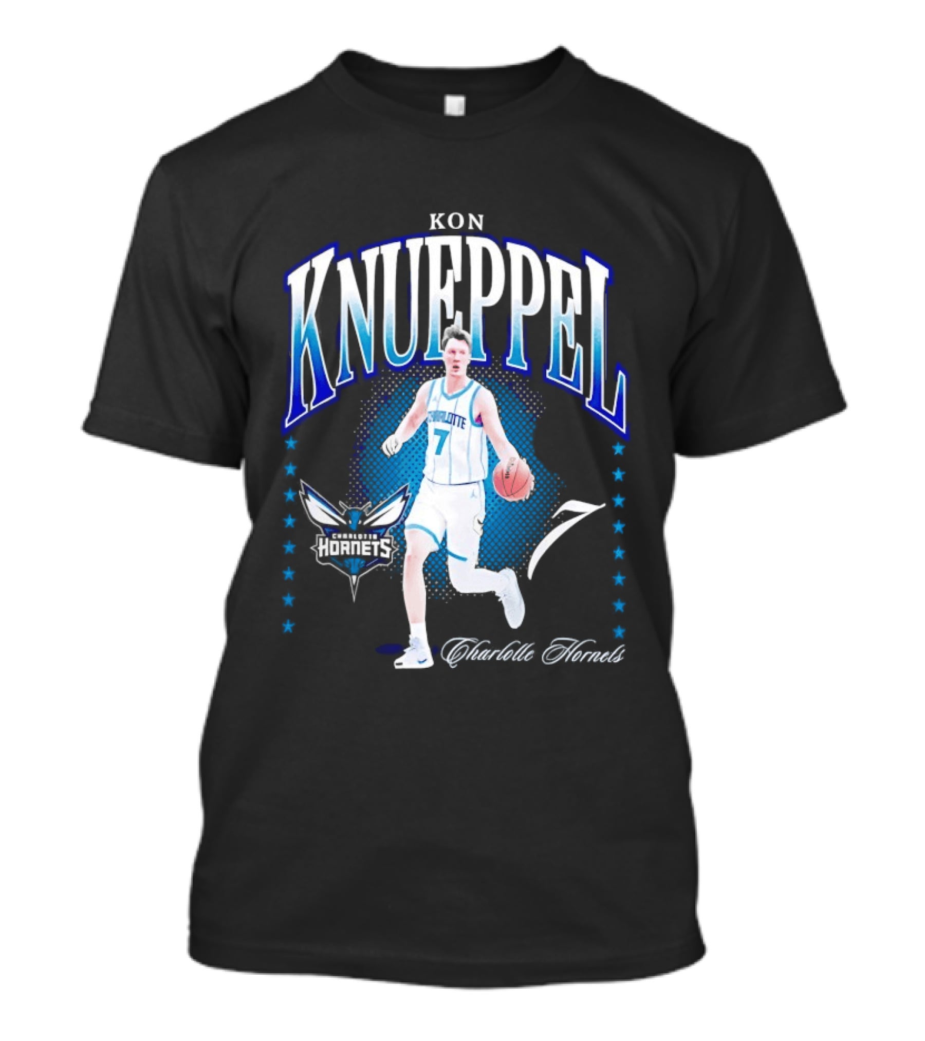 Kon Knueppel Charlotte Hornets 7 Basketball Player T-Shirt