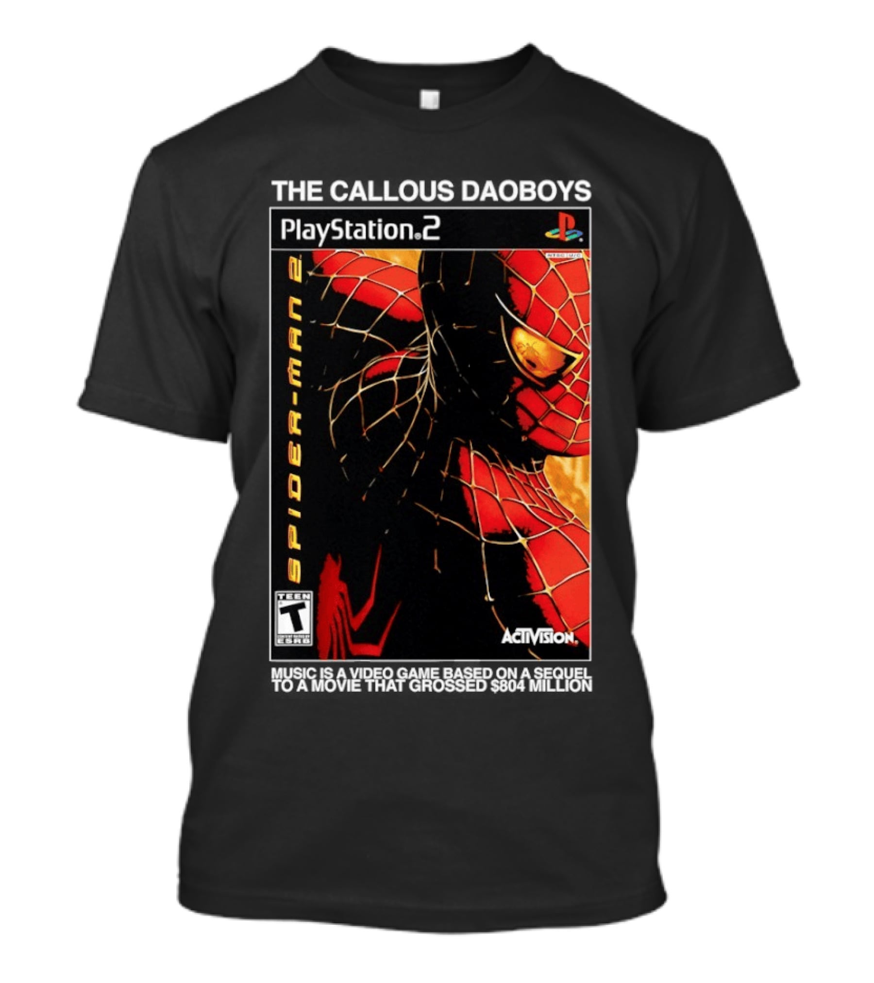 The Callous Daoboys PlayStation Spider Man 2 Activision Video Game Sequel T-Shirt