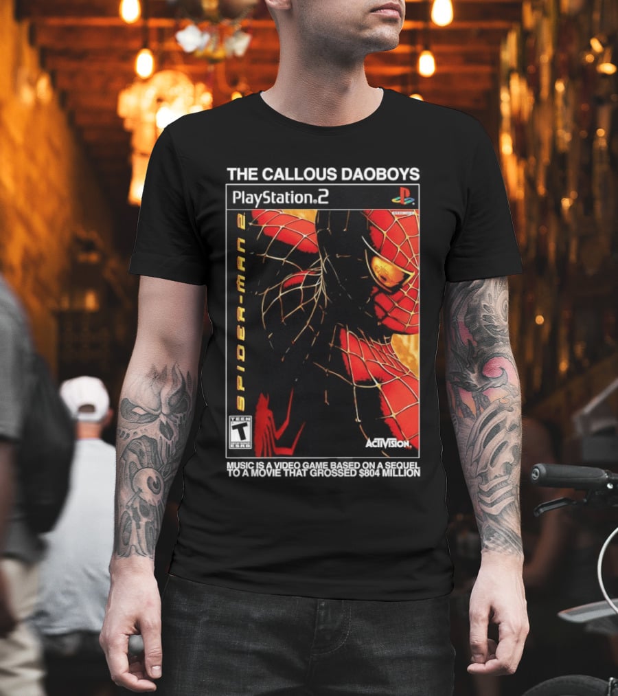 The Callous Daoboys PlayStation Spider Man 2 Activision Video Game Sequel T-Shirt