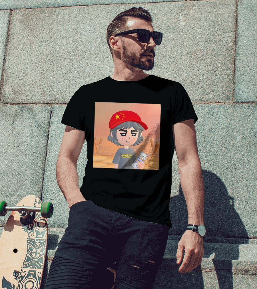 World's Best Trencher China Play Together Red Star Cap Cartoon T-Shirt