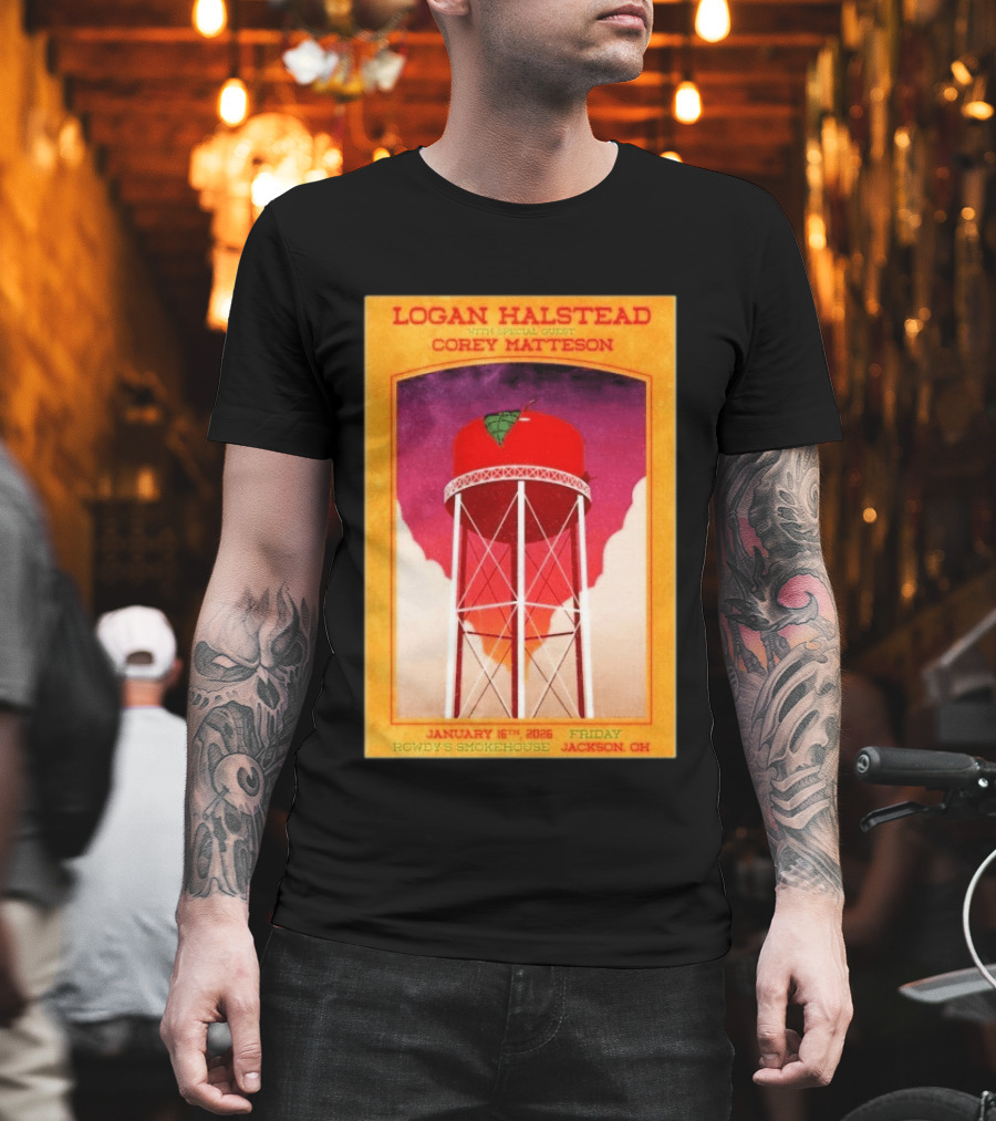 Logan Halstead Corey Matteson Rowdy's Smokehouse Jackson Ohio January 16 2026 T-Shirt
