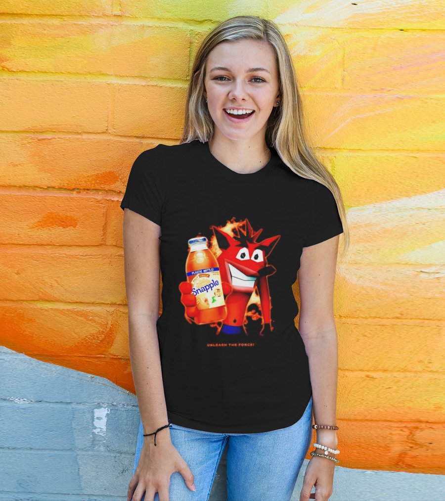 Crash Bandicoot Holding Snapple Retro 90s T-Shirt