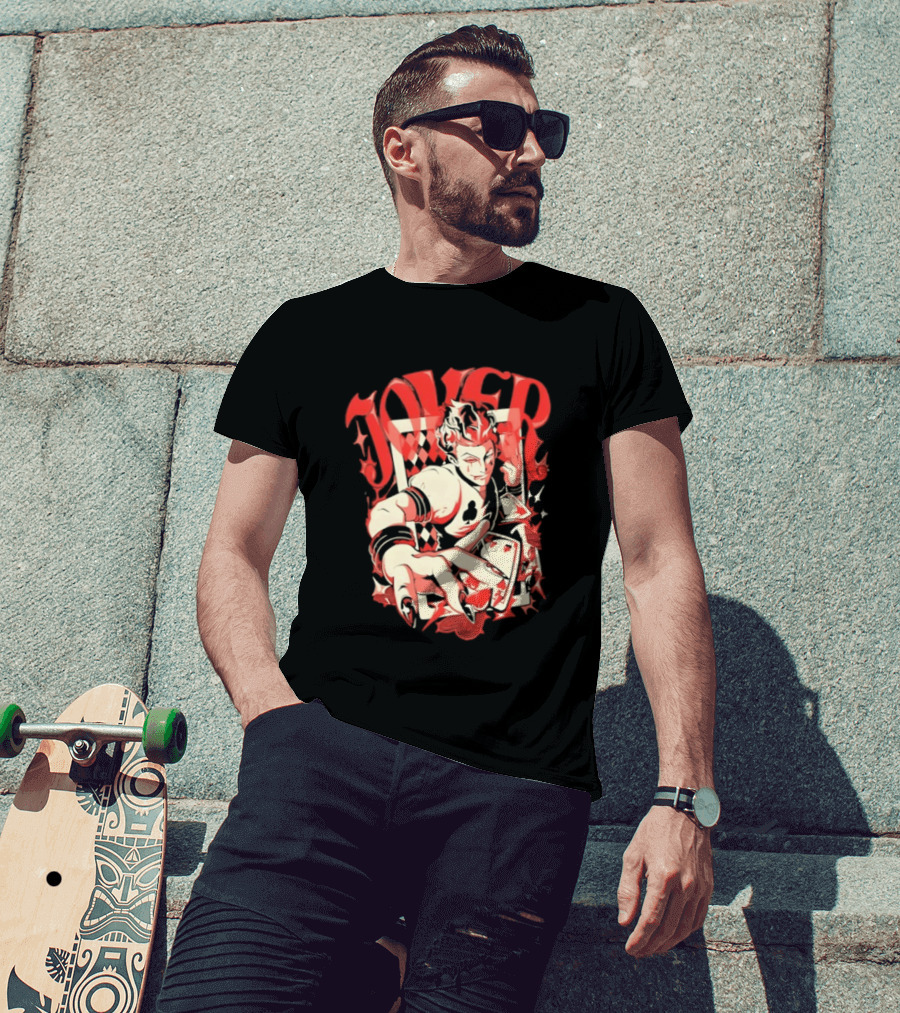Joker Playing Cards Phantom 4 Hearts T-Shirt