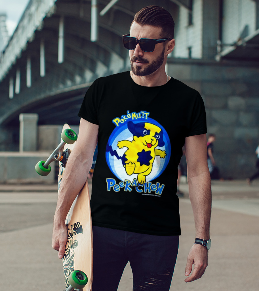Pokemutt Peekachew Classic Fun Character Mashup T-Shirt