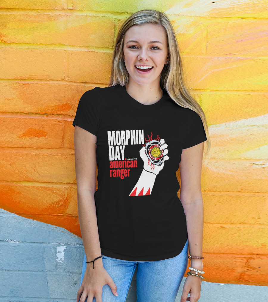 Power Rangers Morphin Day Presents American Ranger Power Coin Action T-Shirt