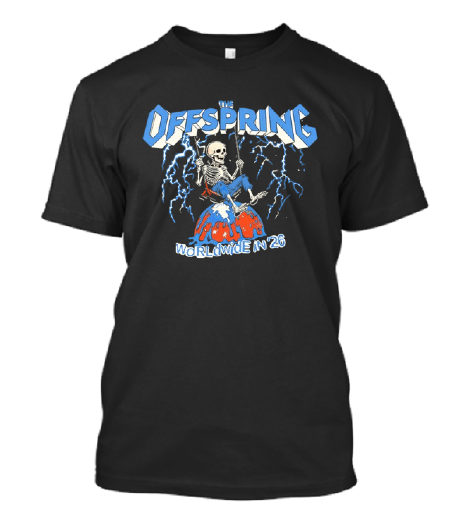 The Offspring Worldwide In 26 Swinging Skeleton Tour T-Shirt