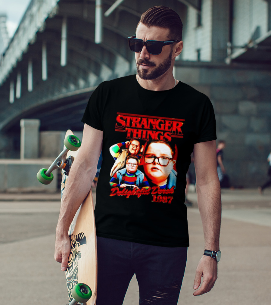 Stranger Things Delightful Derek 1987 Collage Montage T-Shirt