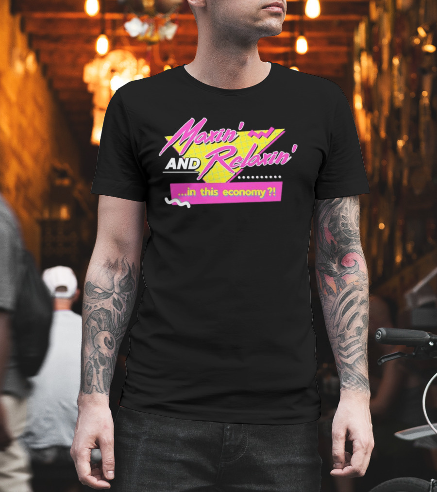 Maxin' and Relaxin' Retro Style in This Economy 90s T-Shirt