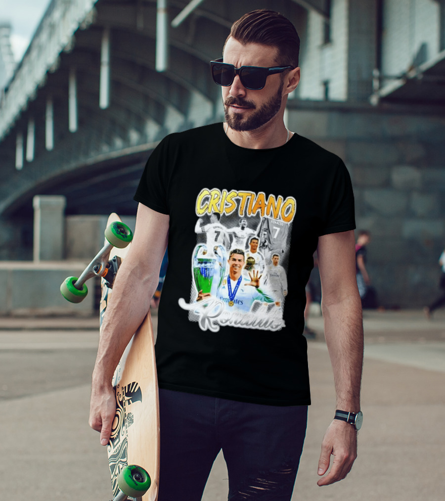 Cristiano Ronaldo 7 Real Madrid UEFA Champions League T-Shirt