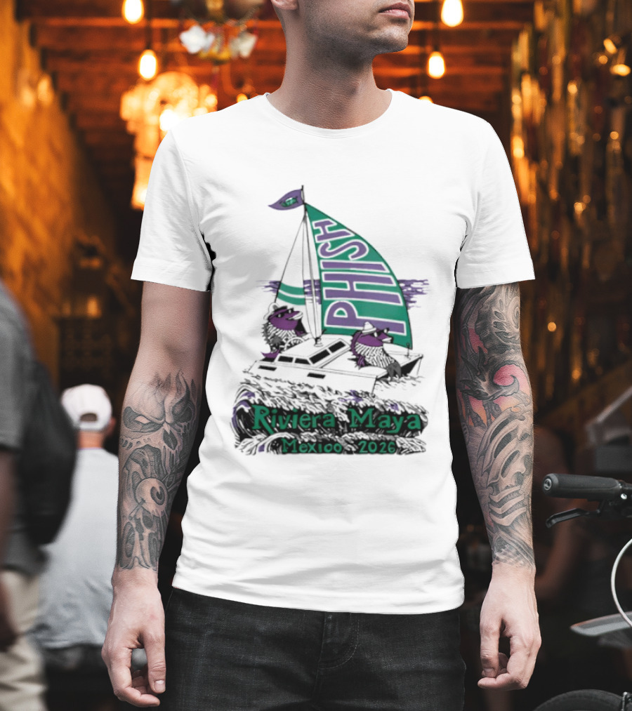 Phish Riviera Maya Mexico 2026 Sailboat Dolphins T-Shirt